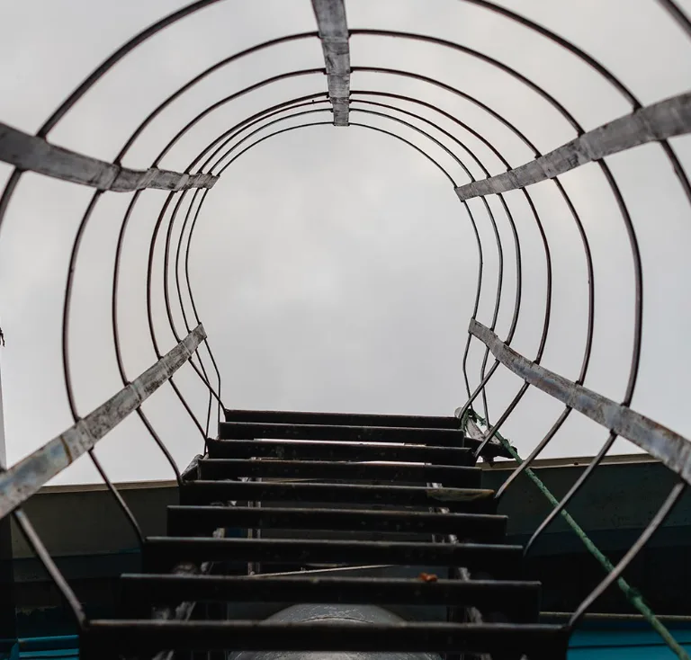 Sistema de fijación para estabilizar una escalera móvil en una estructura